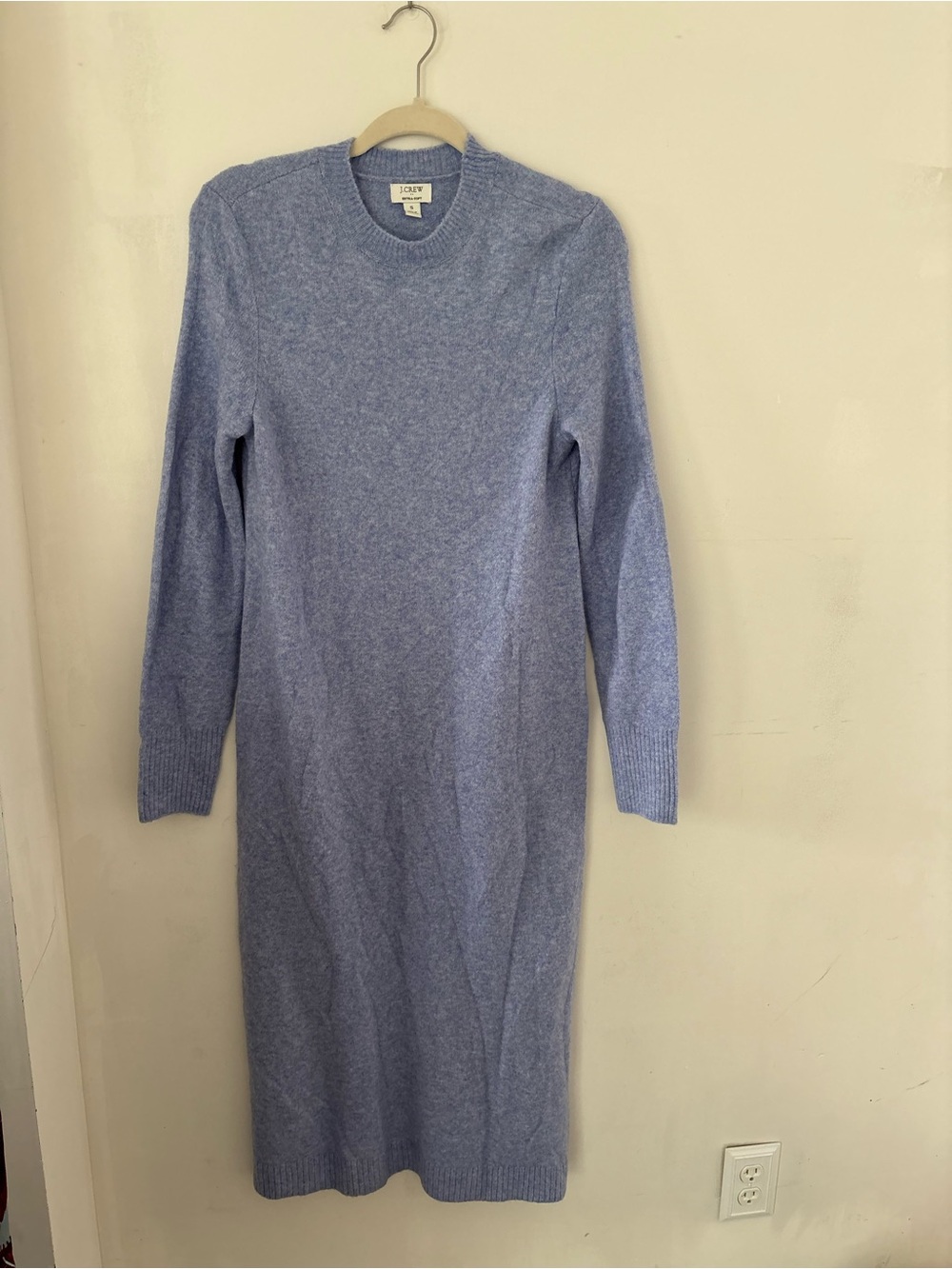 J. Crew S Extra Soft Periwinkle Wool Blend Sweater Dress